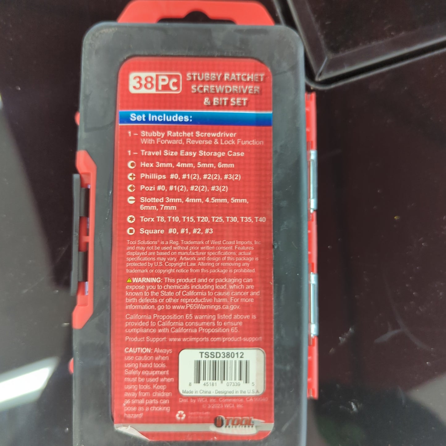 38 PC Stubby Ratchet Screwdriver Set