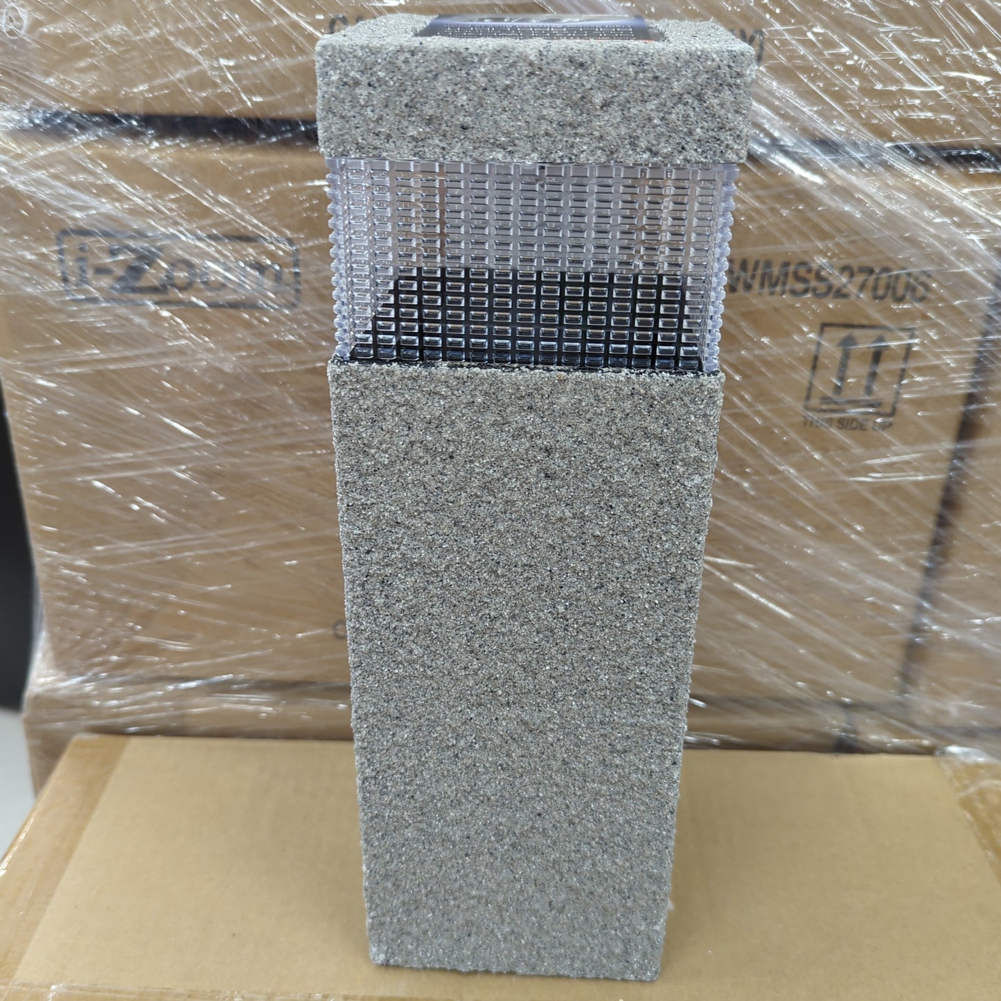 Solar Light Square Faux Concrete
