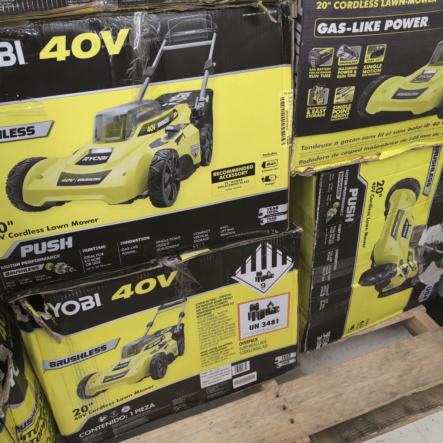 RYOBI
40V Brushless 20 in. Cordless Battery Walk Behind Push Lawn Mower Kit