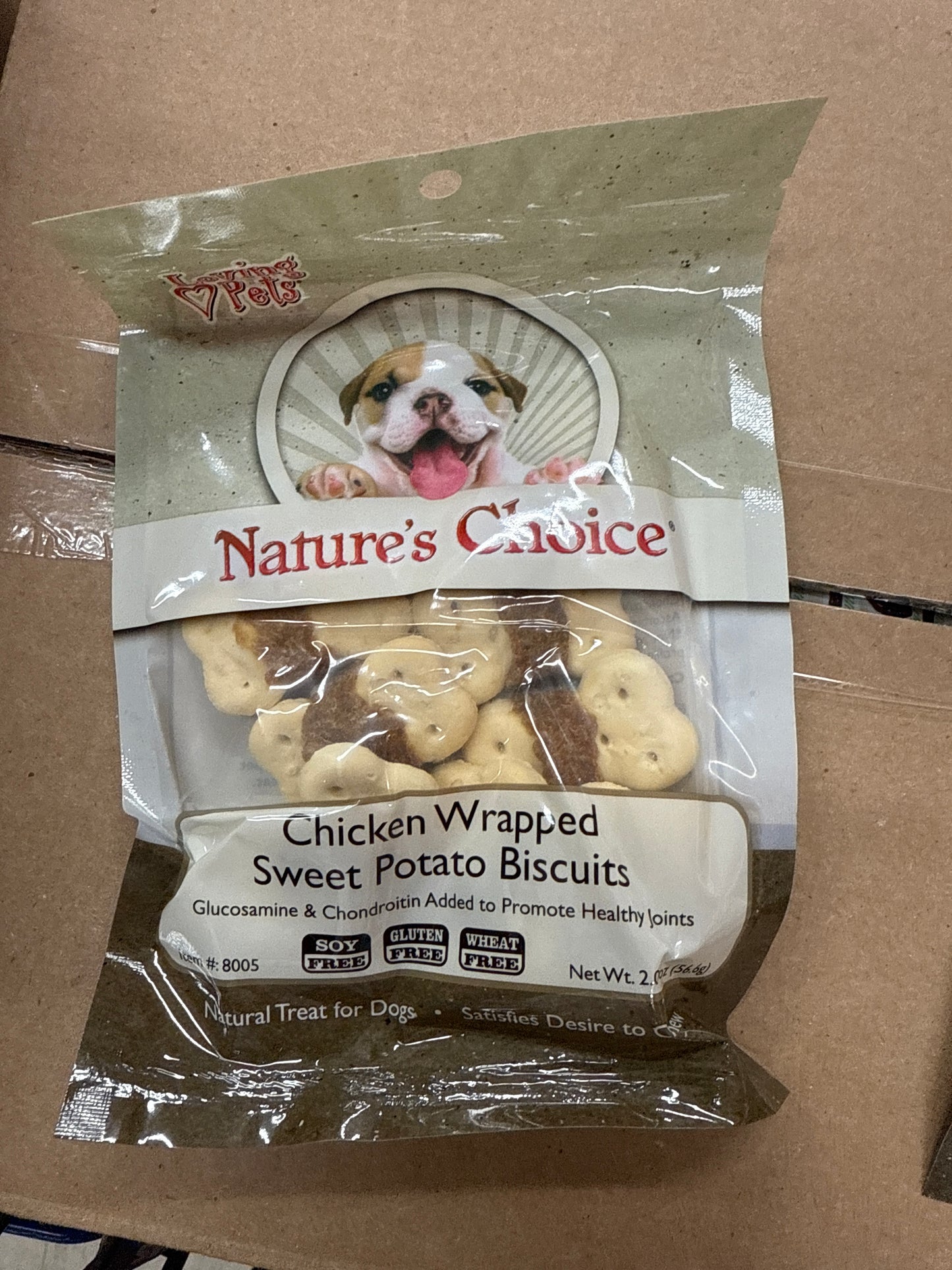Chicken Wrapped Sweet Potato Biscuits dog treat