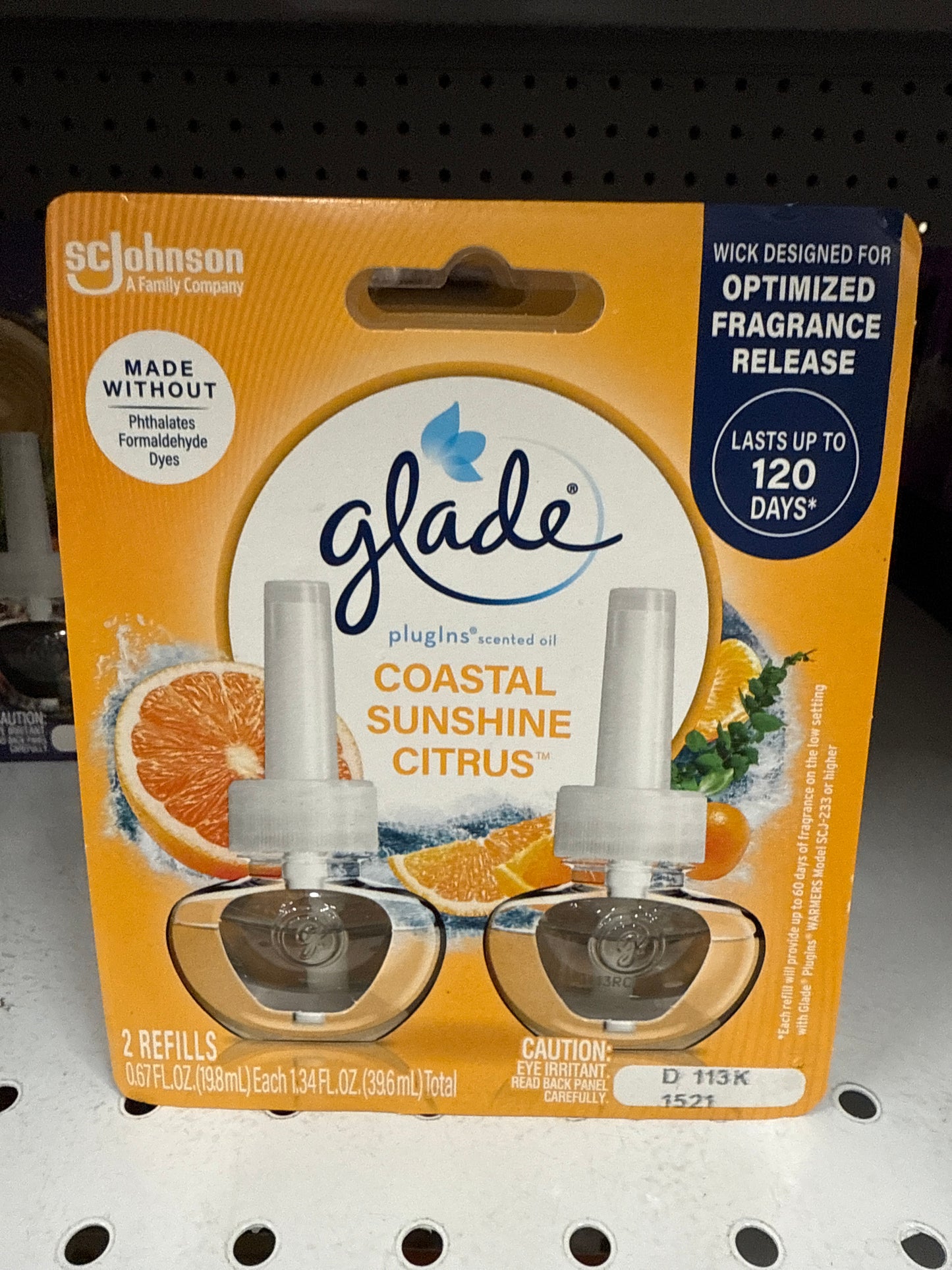 Glade Scented Oil Coastal Sunshine Citrus 2 pack