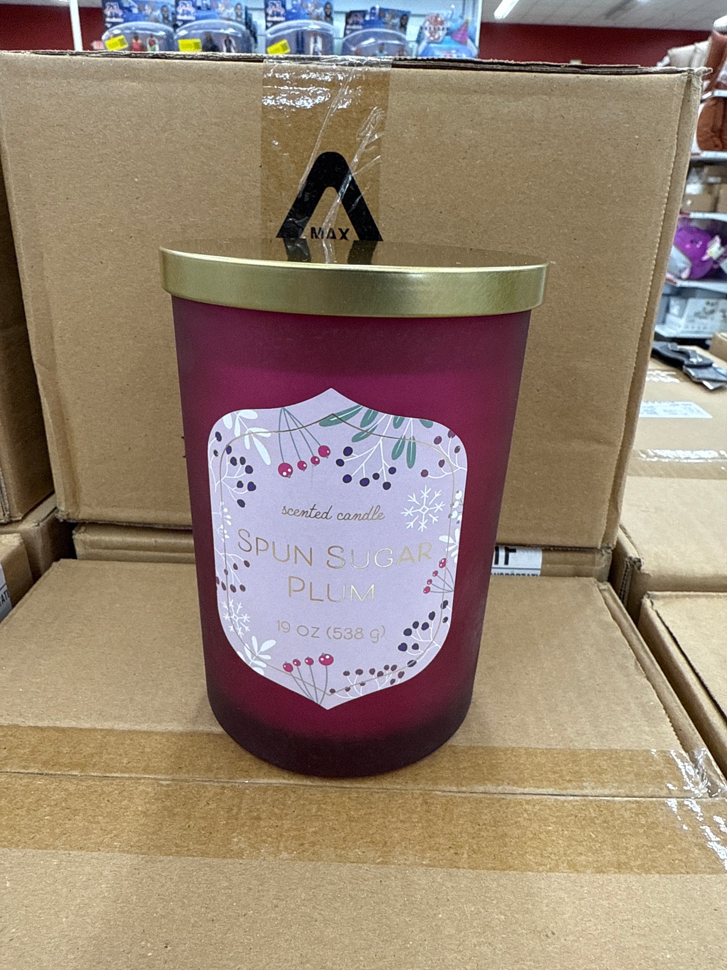 Spun sugar plum 19oz candle