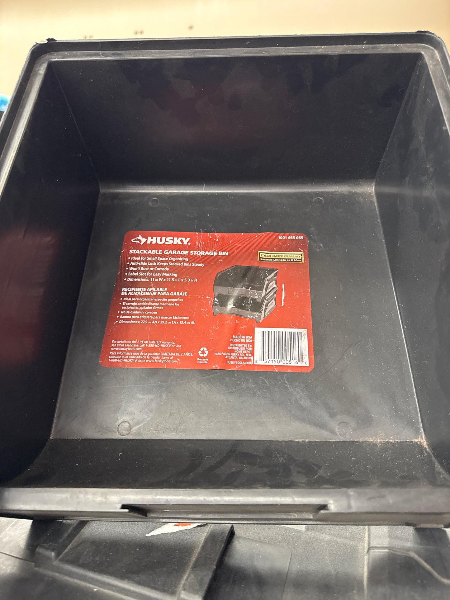 Husky garage small storage bin