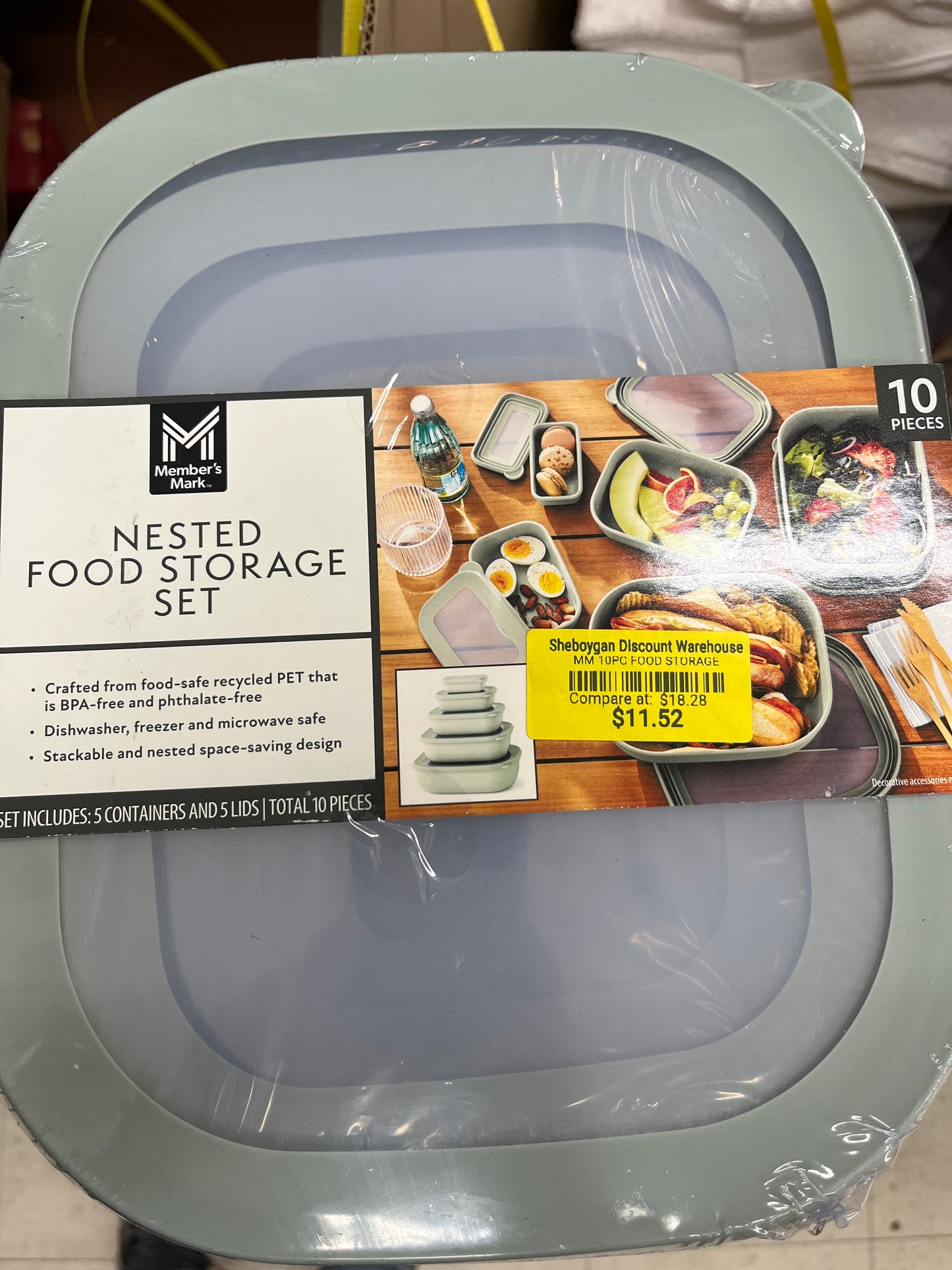 10PC Food Storage Green