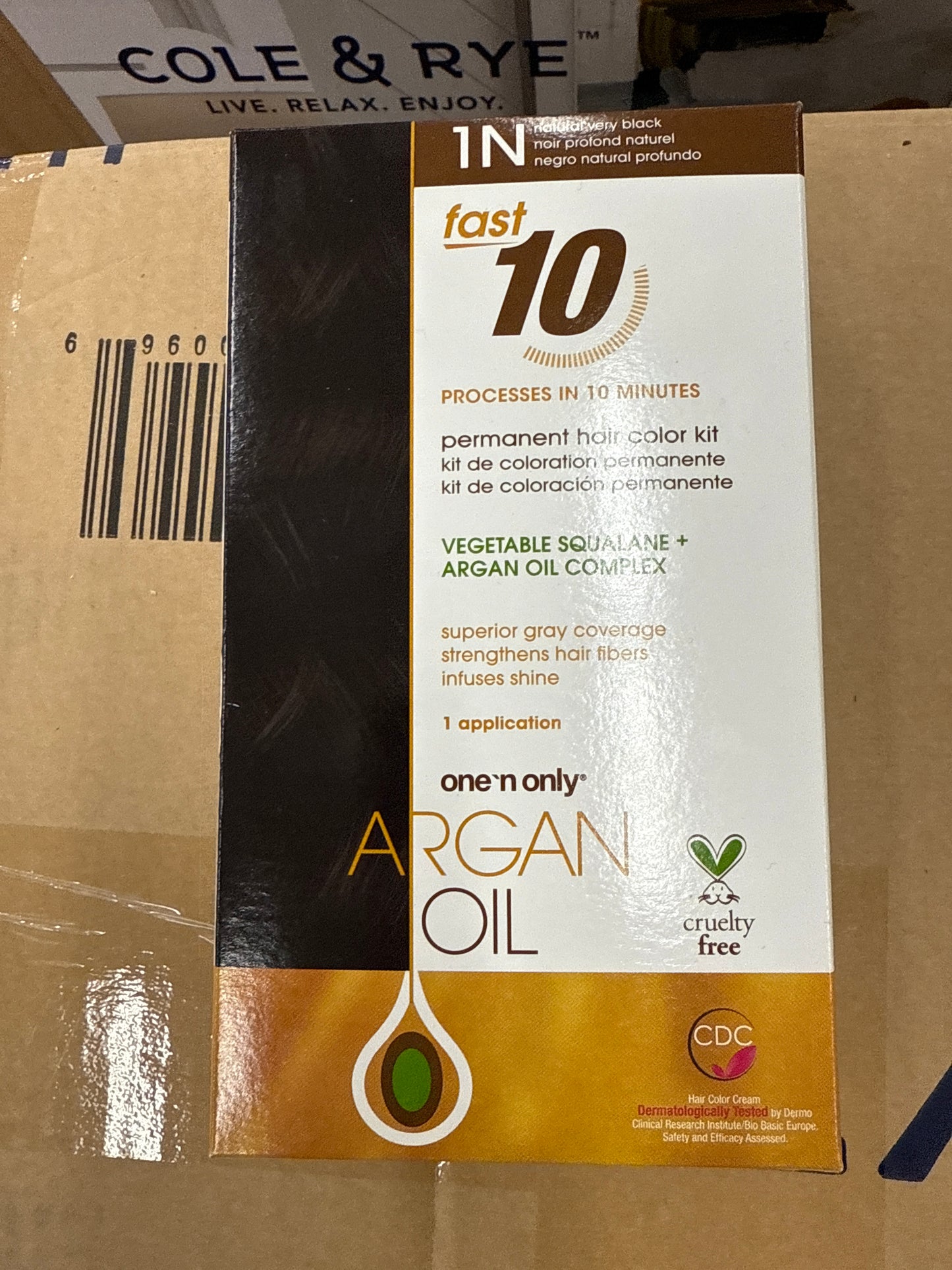 1N permanent hair color kit
