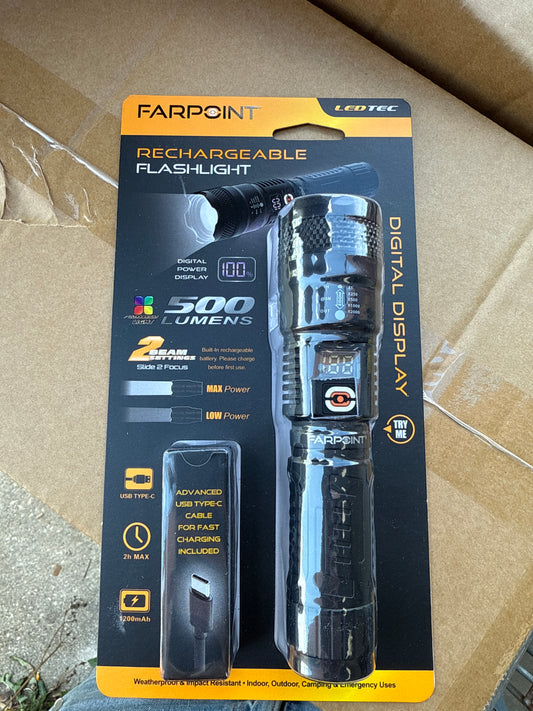 500 Lumen Rechargeable Flashlight