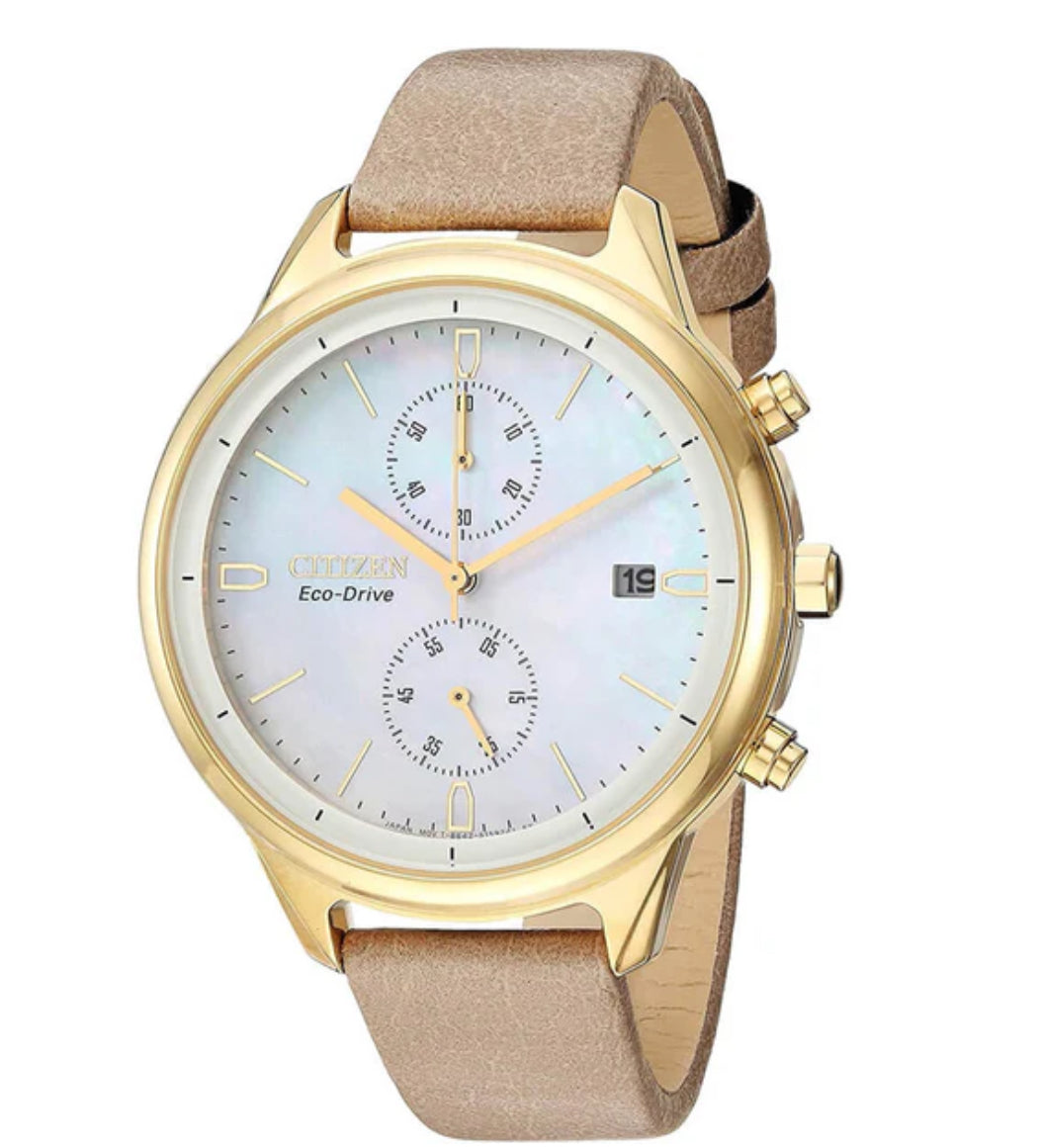 C75) Citizen Chandler Rose Gold-tone Eco-Drive Women's Watch FB2002-08D