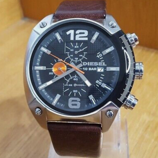 Diesel Overflow Chronograph Leather Mens Watch DZ4204