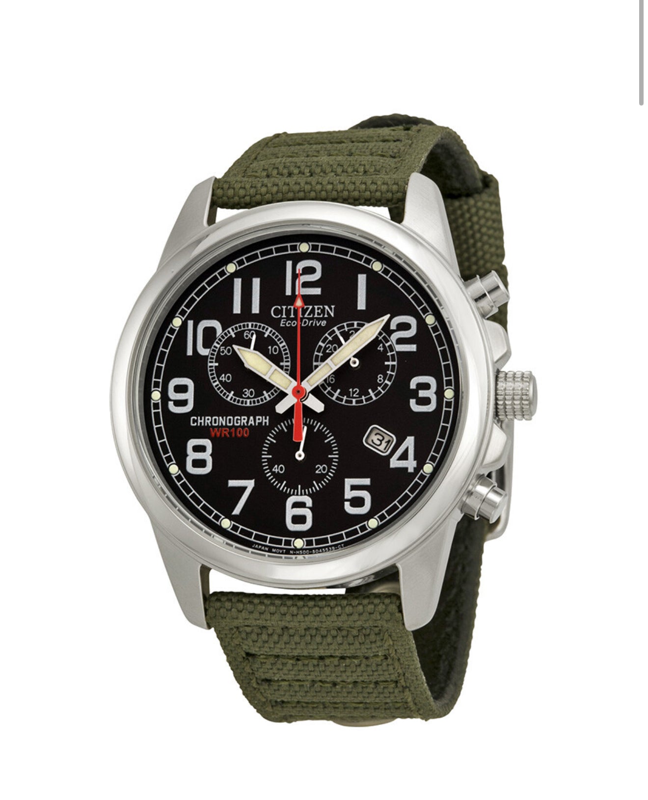 C105) Citizen Eco-Drive Chronograph Black Dial Men's Watch
Item No. AT0200-05E