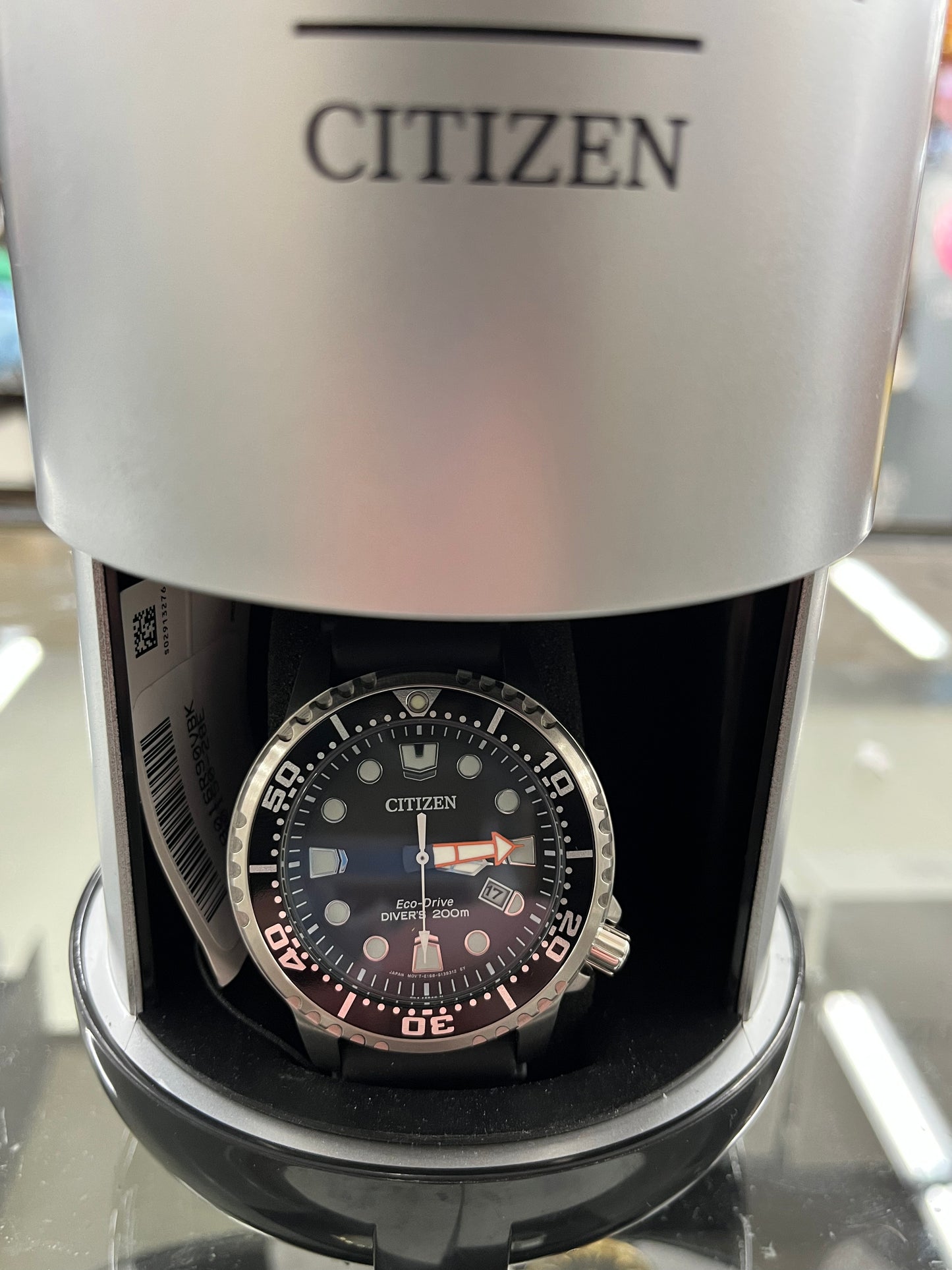 C38) Citizen Promaster Dive Eco-Drive Watch, 3-Hand Date, ISO Certified, Luminous Hands and Markers, Rotating Bezel