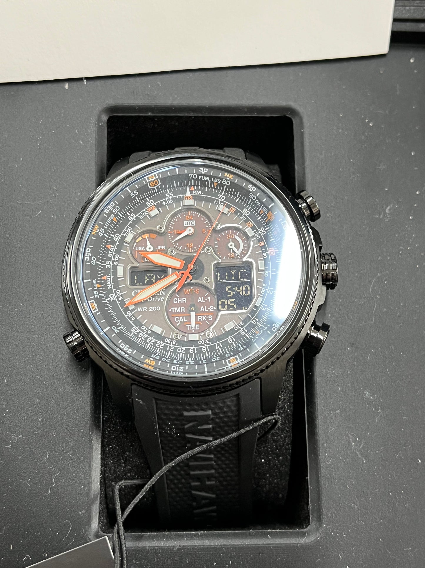 C18) Citizen Men's Analog Watch with Swiss Automatic Movement, Blue Dial, Leather Strap