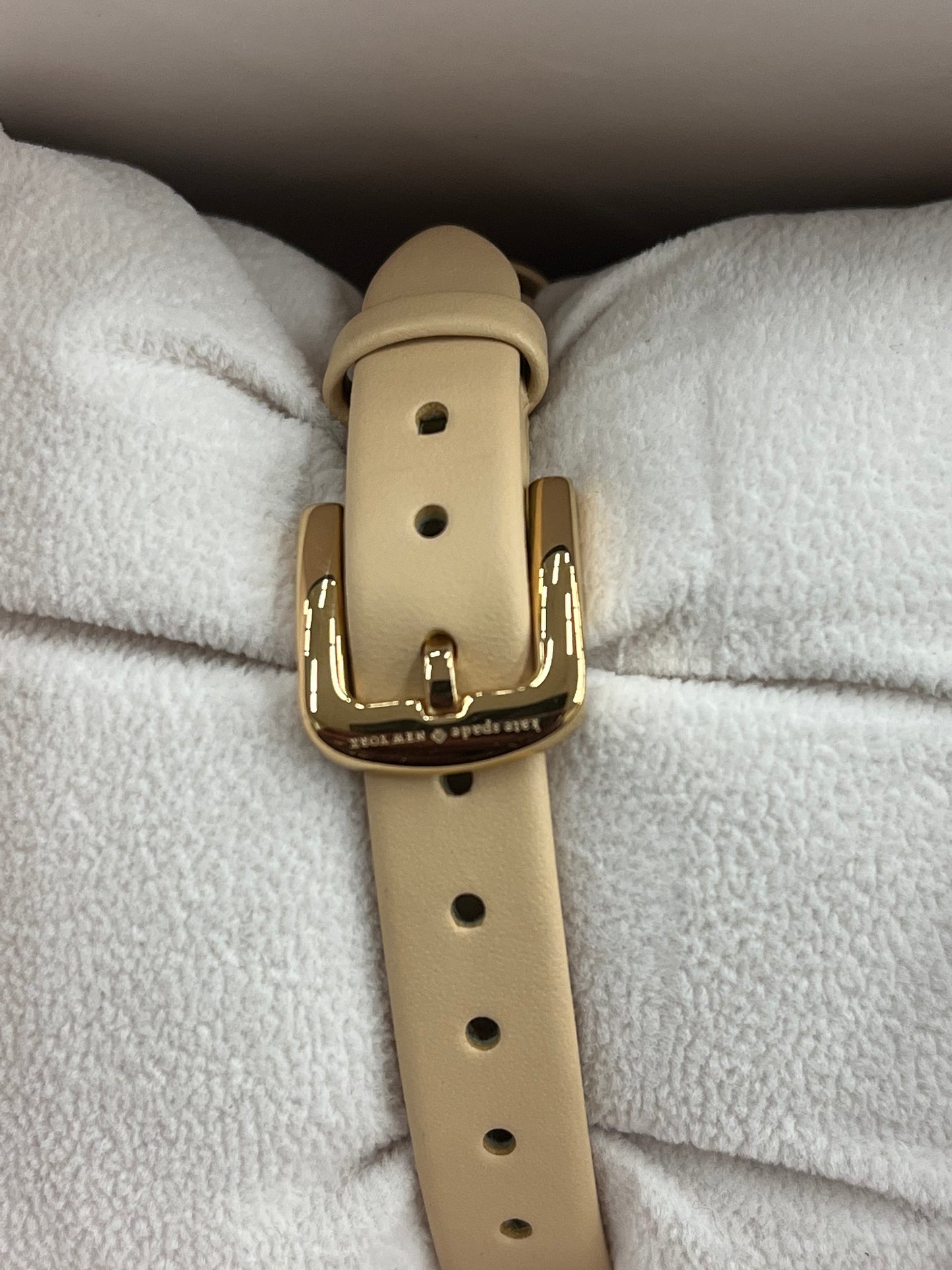 Kate Spade New York Women's Holland Quartz Stainless Steel, Leather Three-Hand Watch, Color: Rose Gold