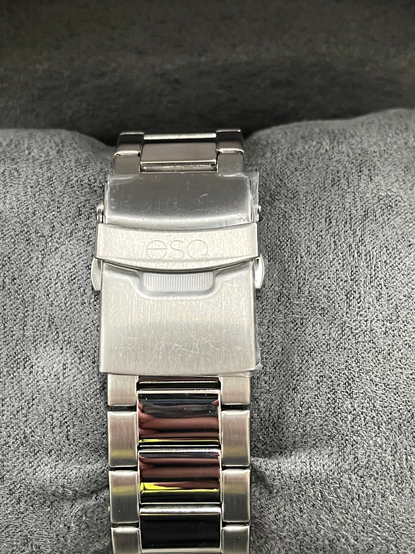 ESQ Men's Stainless Steel Chronograph Bracelet Watch with Blue Dial