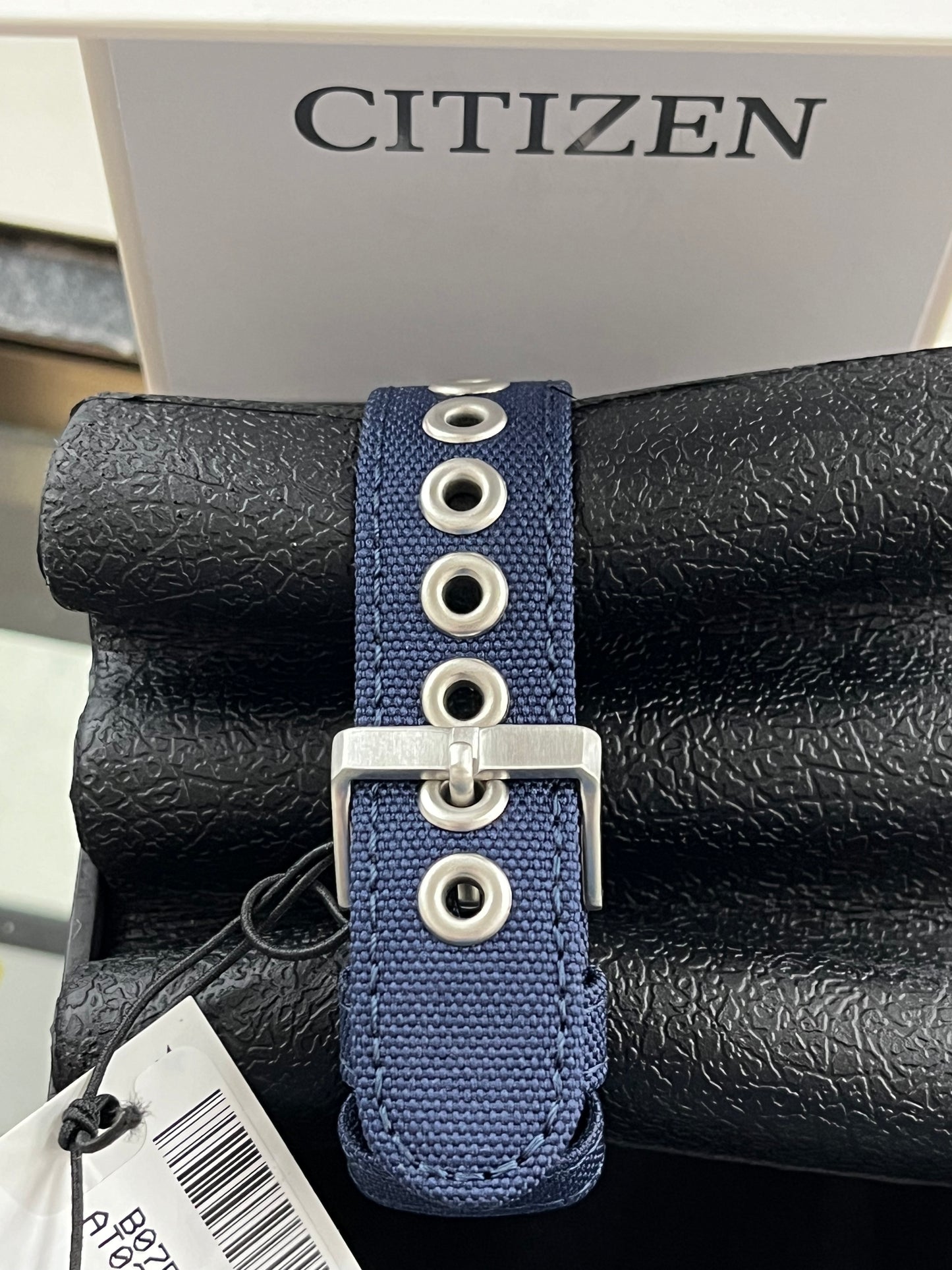 C42) Citizen Watches AT0200-05E Eco-Drive Chronograph Canvas Watch