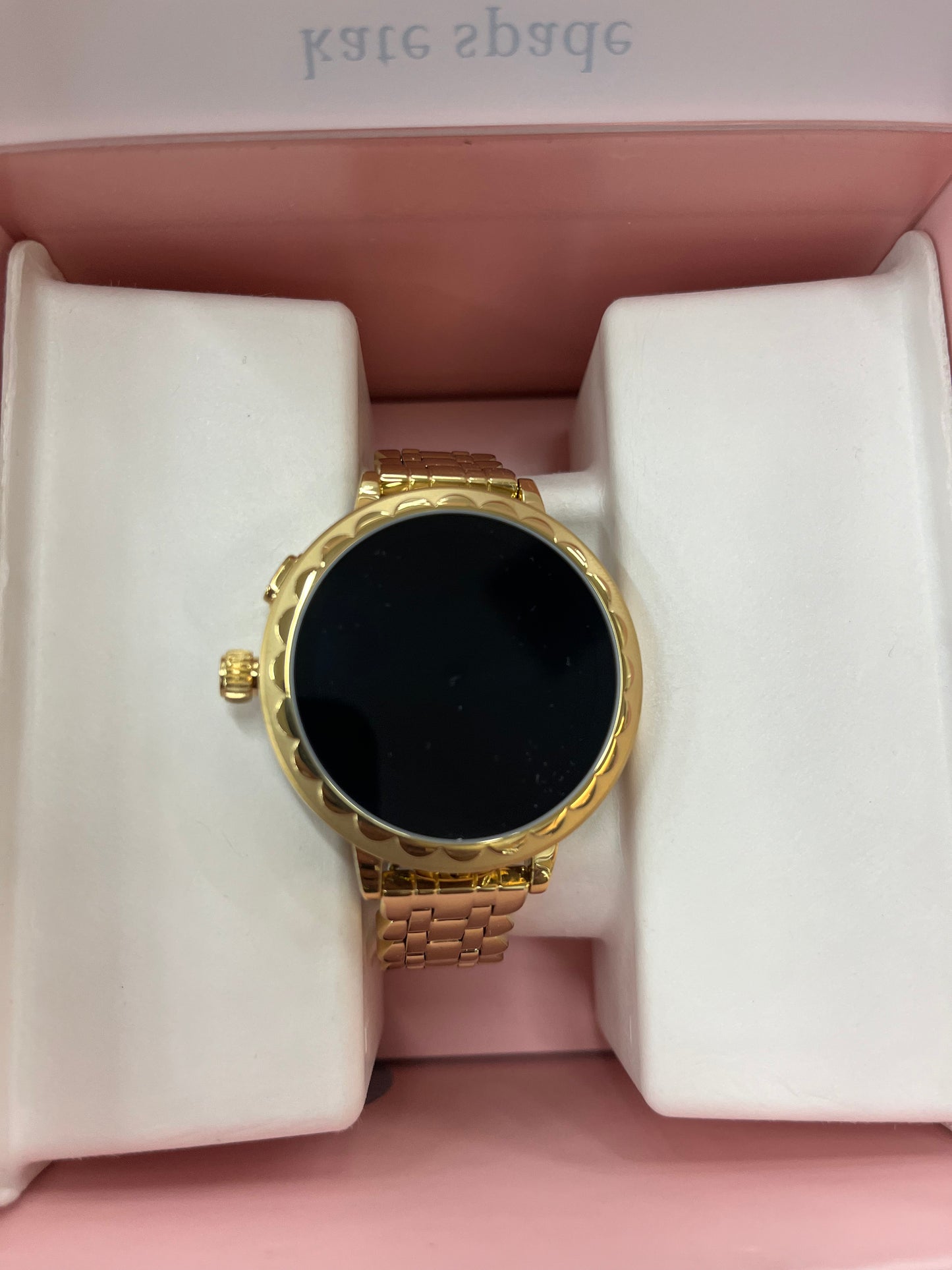 Ks11) Gold-tone Stainless Steel Scallop Smartwatch 2