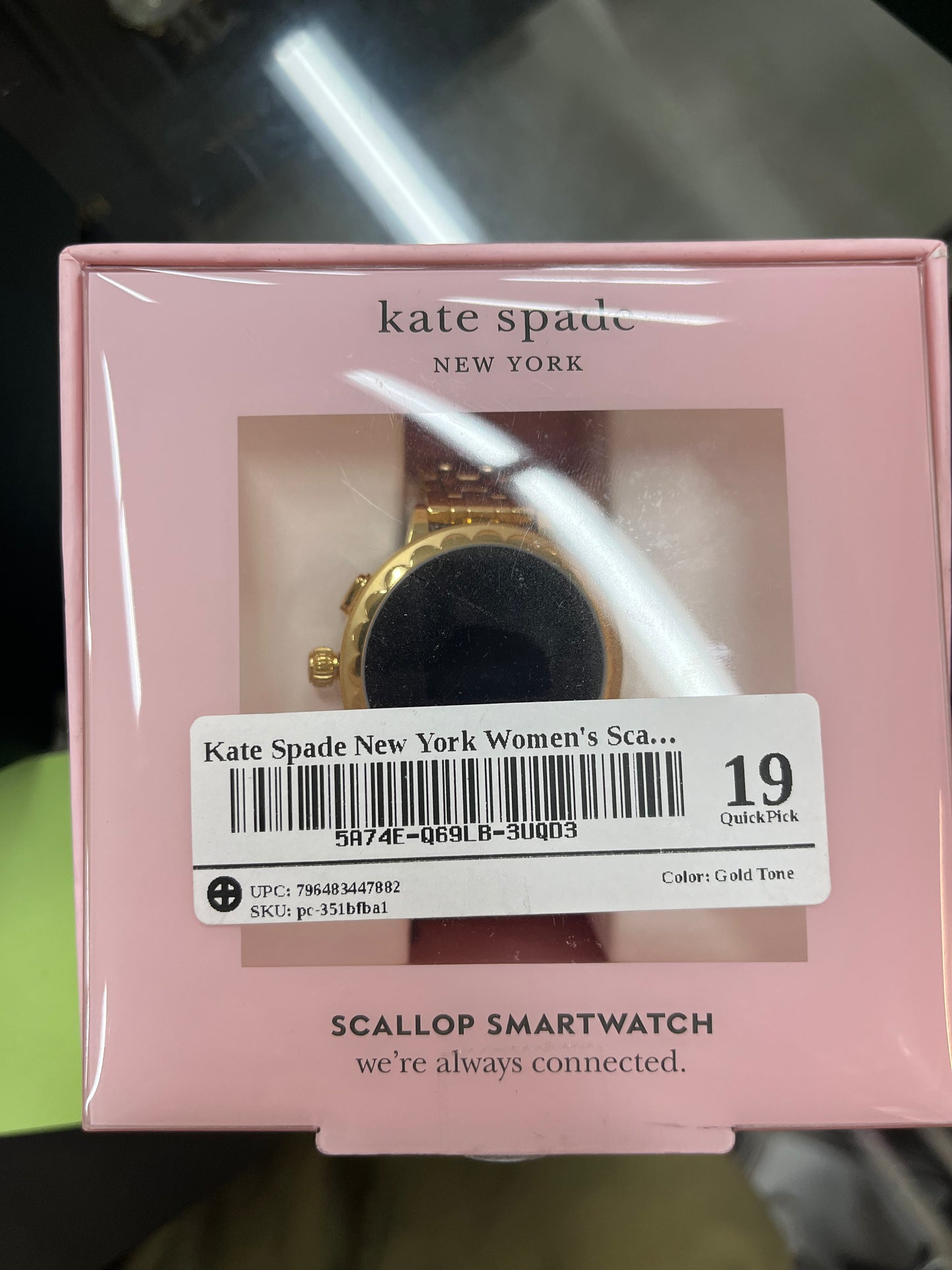 Ks11) Gold-tone Stainless Steel Scallop Smartwatch 2