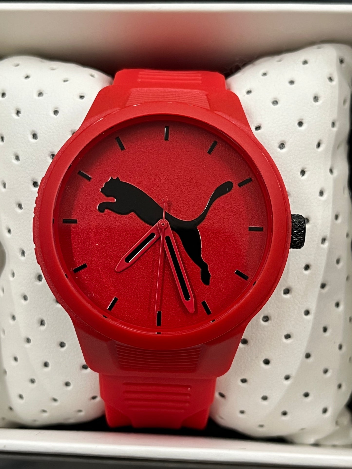 PUMA Red Men's Watch, Three-Hand Analog Sports Watch for Men