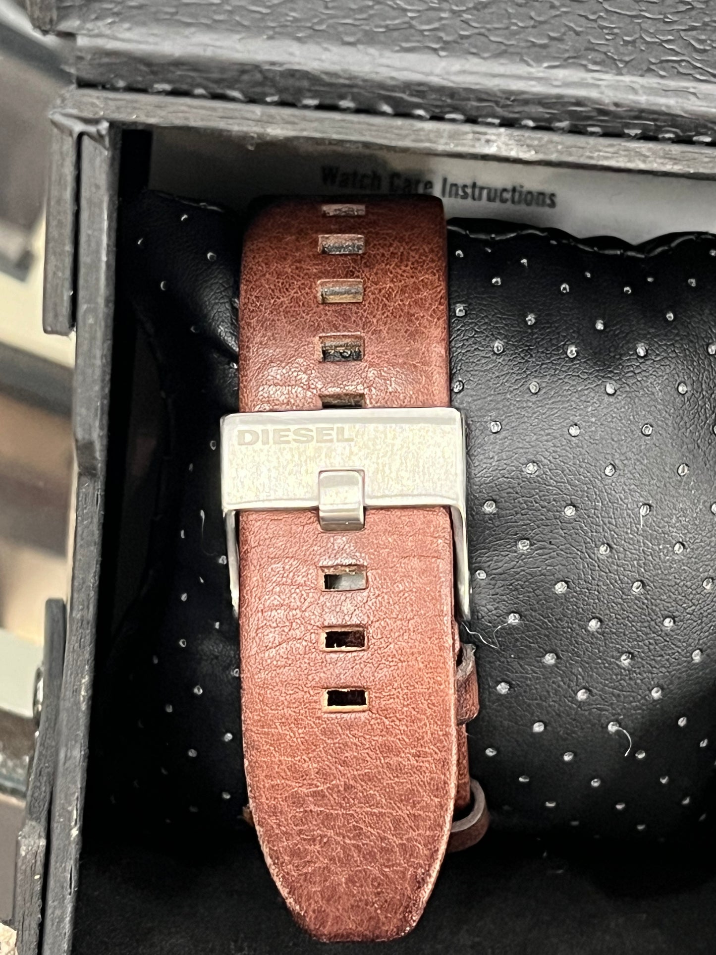 Diesel Overflow Chronograph Leather Mens Watch DZ4204