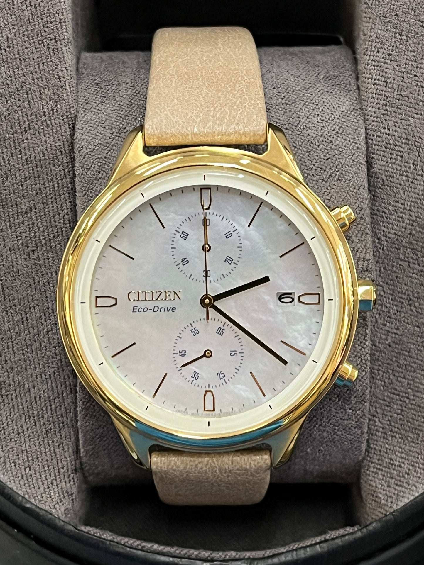 C75) Citizen Chandler Rose Gold-tone Eco-Drive Women's Watch FB2002-08D