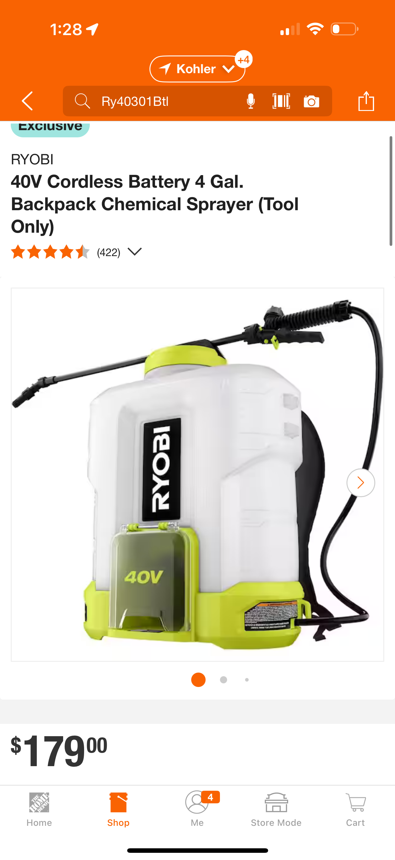 Ryobi Ry40301btl grade A