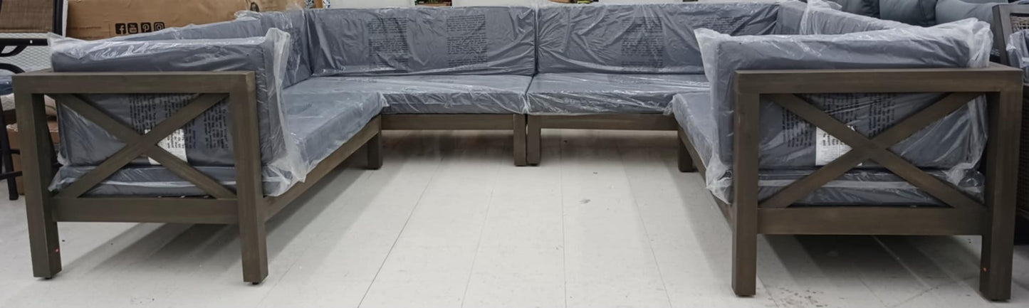 Acacia Wood Outdoor Patio Sectional