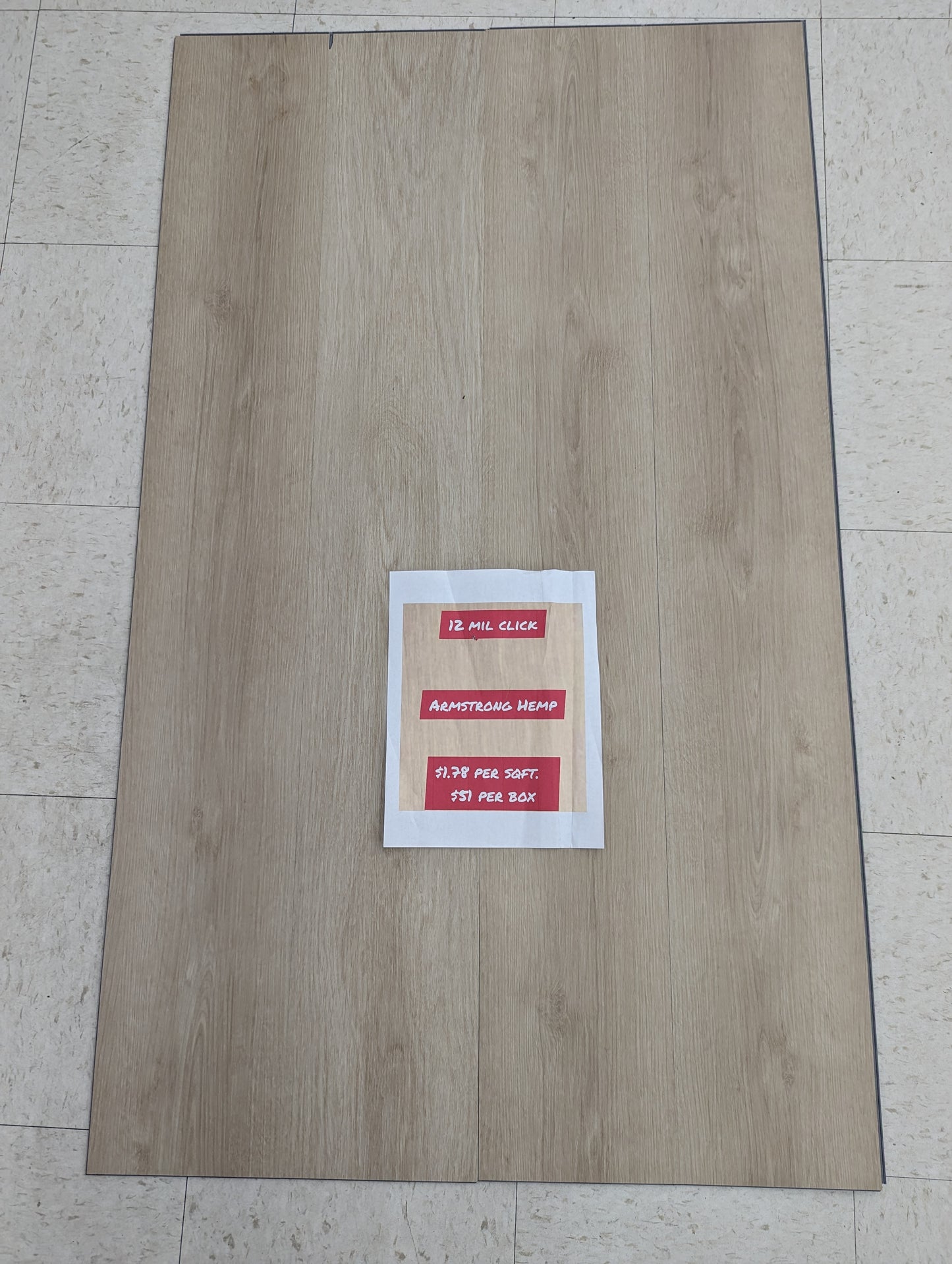Armstrong Hemp LVP Click-Lock $1.49 per sqft 12mil Flooring