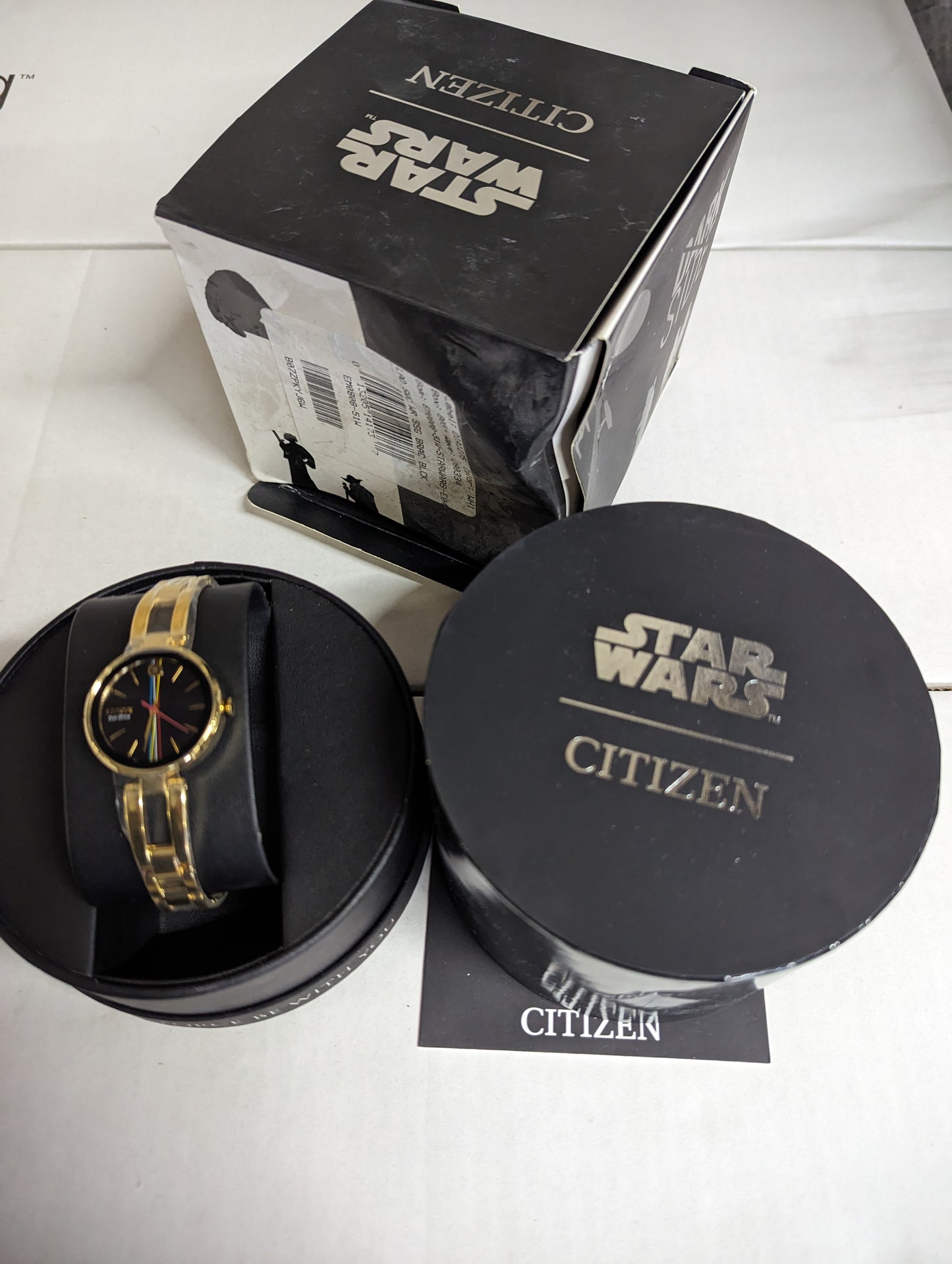 C12) Citizen Eco-Drive Women's Star Wars C-3PO Bangle Watch - EM0808-51W, Size: Small, Gold
