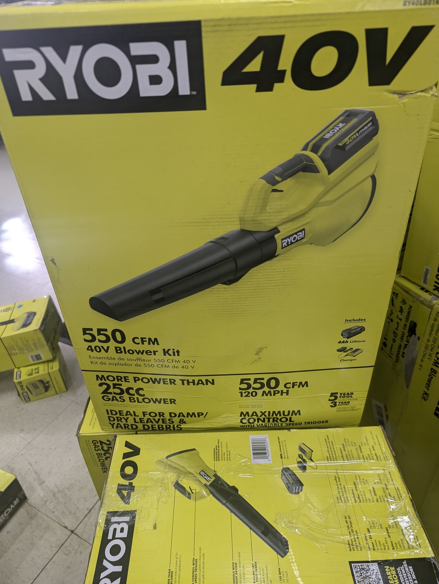 Ryobi 40V 550 CFM BLOWER KIT