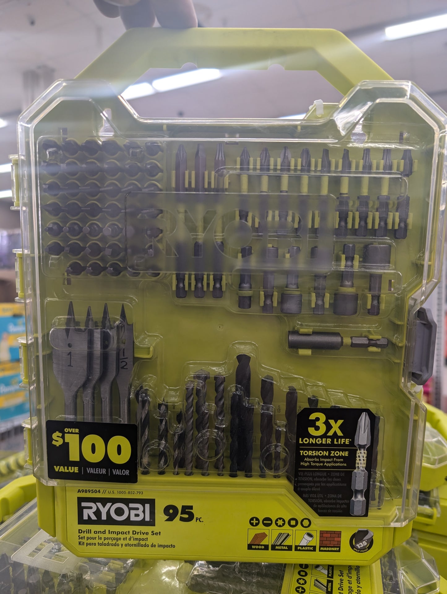 Ryobi 95 PC Drill And Impact Set