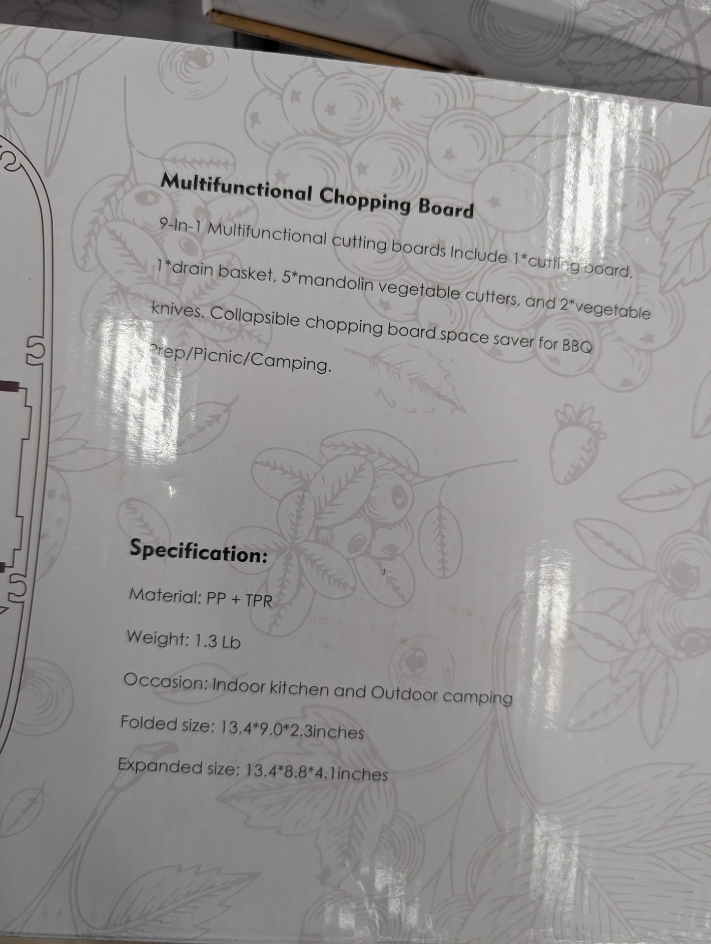 9 in 1 Camping Cutting Board