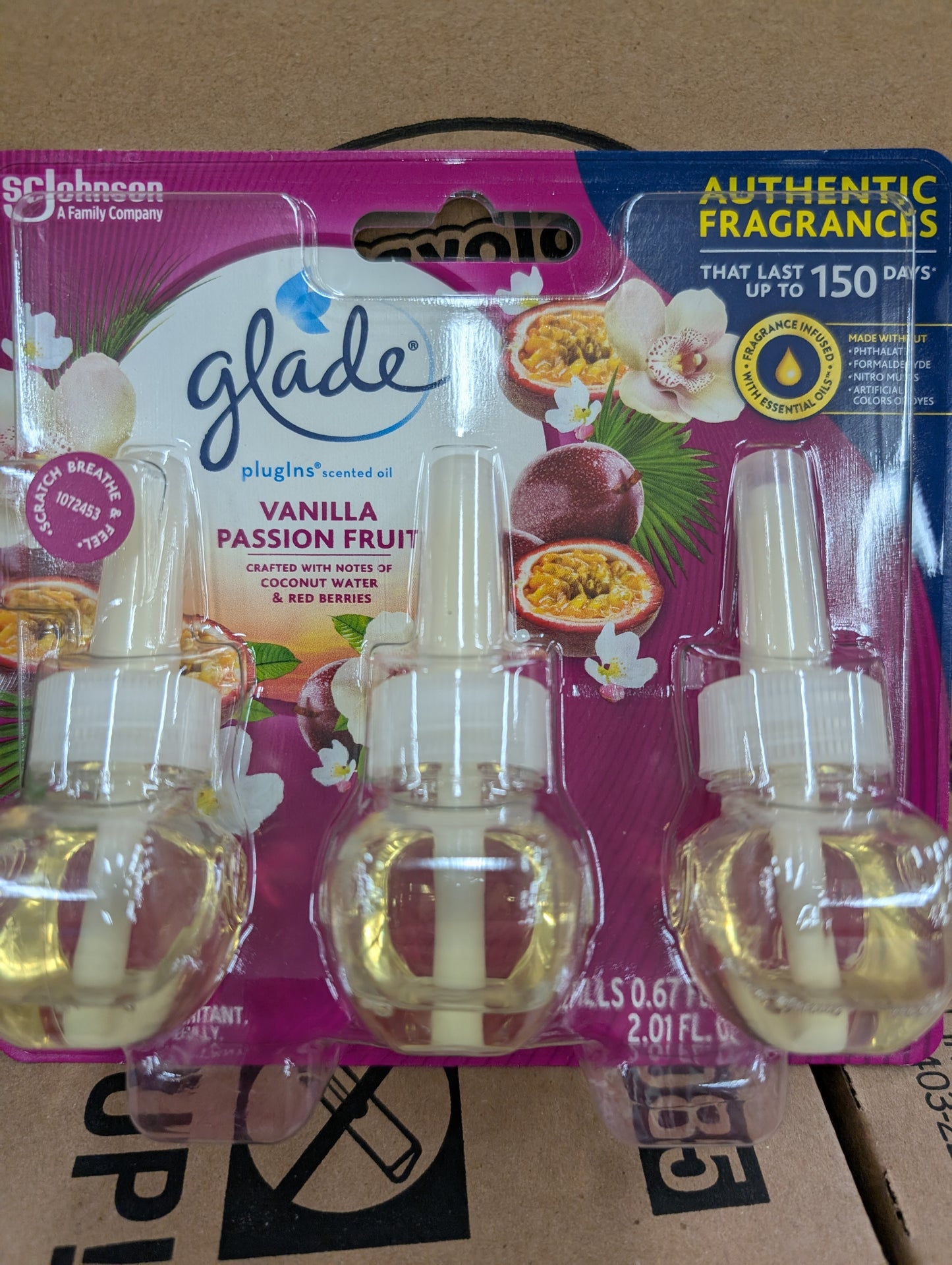 Glade Scented Oil Vanilla Passion Fruit 3 Pack