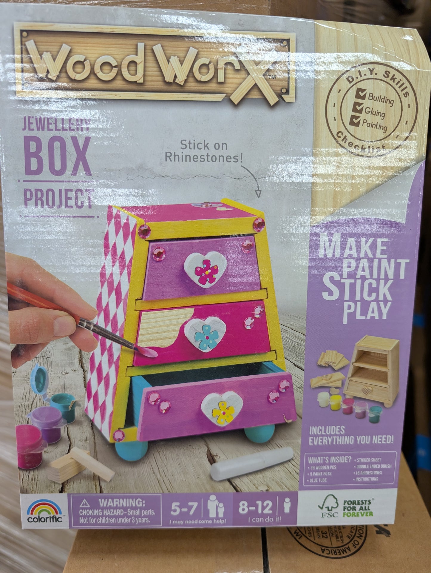 Wood Work Jewelry Box Painting