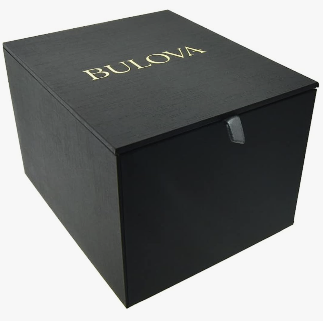 B21) Bulova Men's Classic Chronograph Black Stainless Steel Watch 98B215