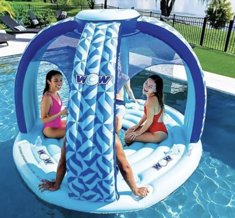 Water Wow Pool Island Float with Canopy