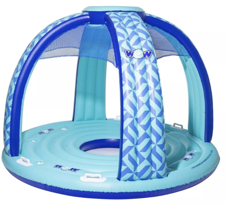 Water Wow Pool Island Float with Canopy