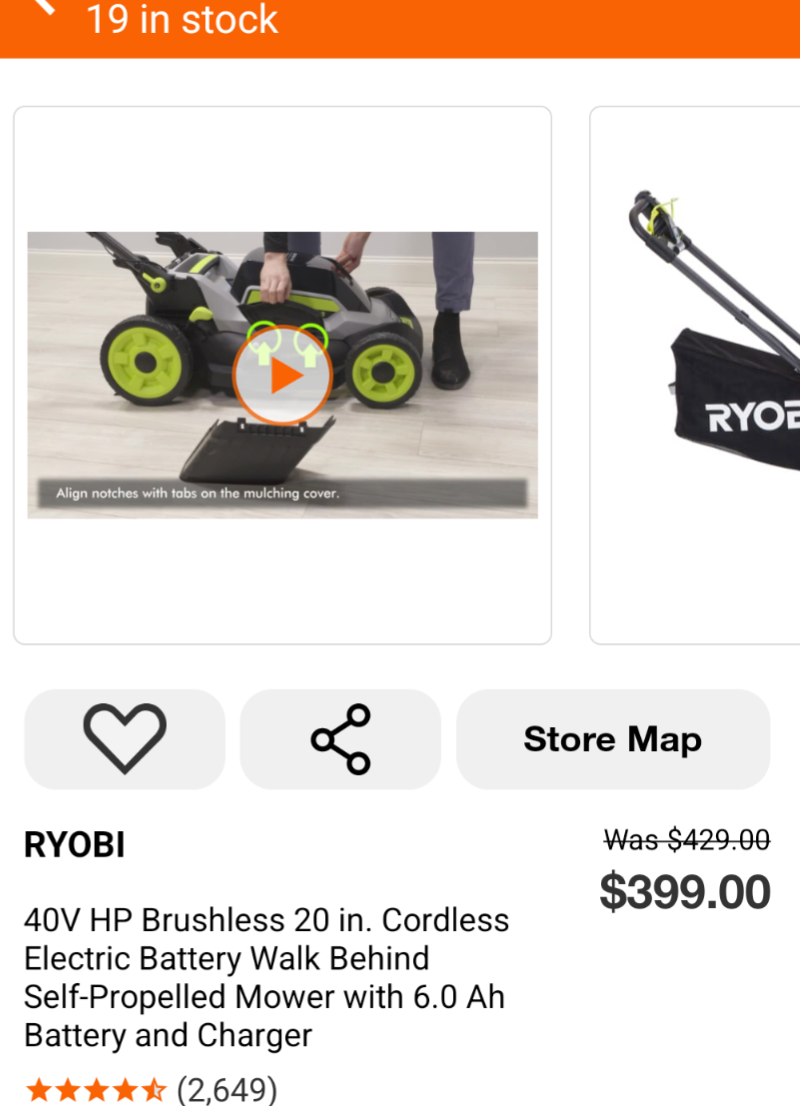 40V HP Brushless 20 in. Cordless Electric Battery Walk Behind Self-propelled Lawn Mower