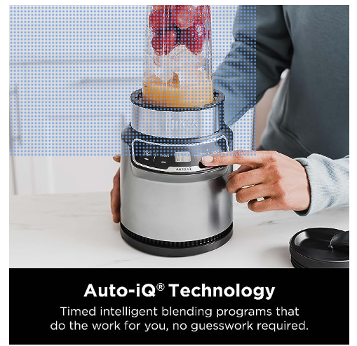 Ninja BN401 Nutri Pro Compact Personal Blender, Auto-iQ Technology