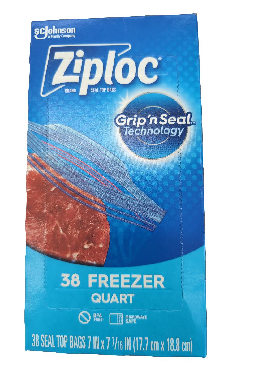 Ziploc 38ct Freezer Quart Bags