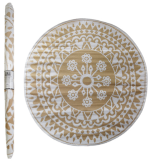 Outdoor Rug 5ft Round Taupe