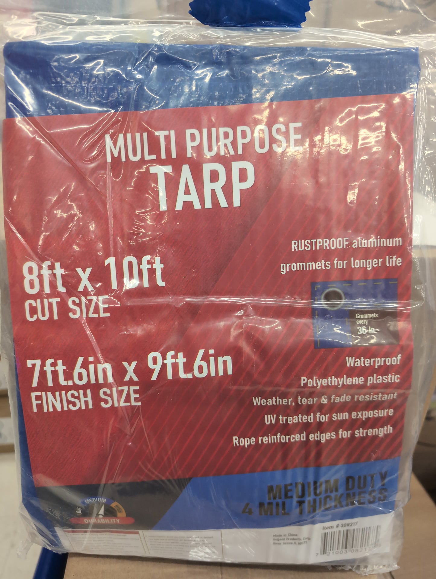 8x10 ft Blue Tarp 4mil