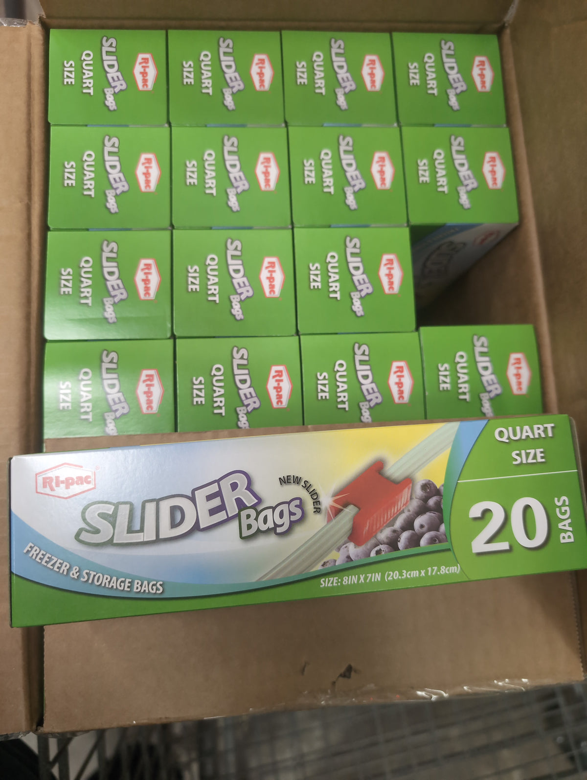 Slider Bags Quart 20 Bags