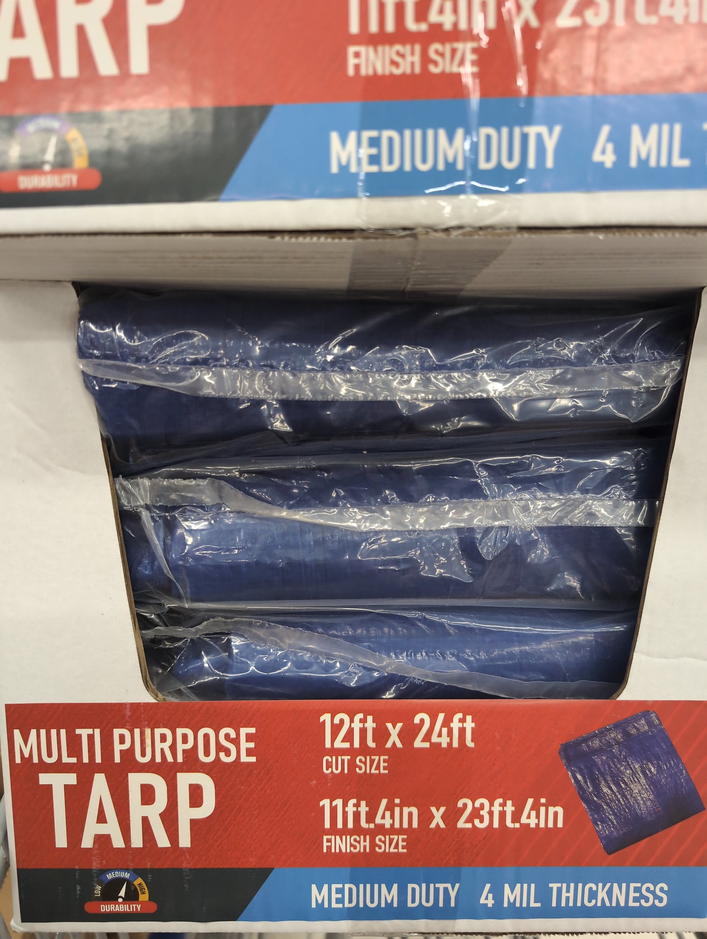 12 x 24 ft Blue Tarp 4 mil