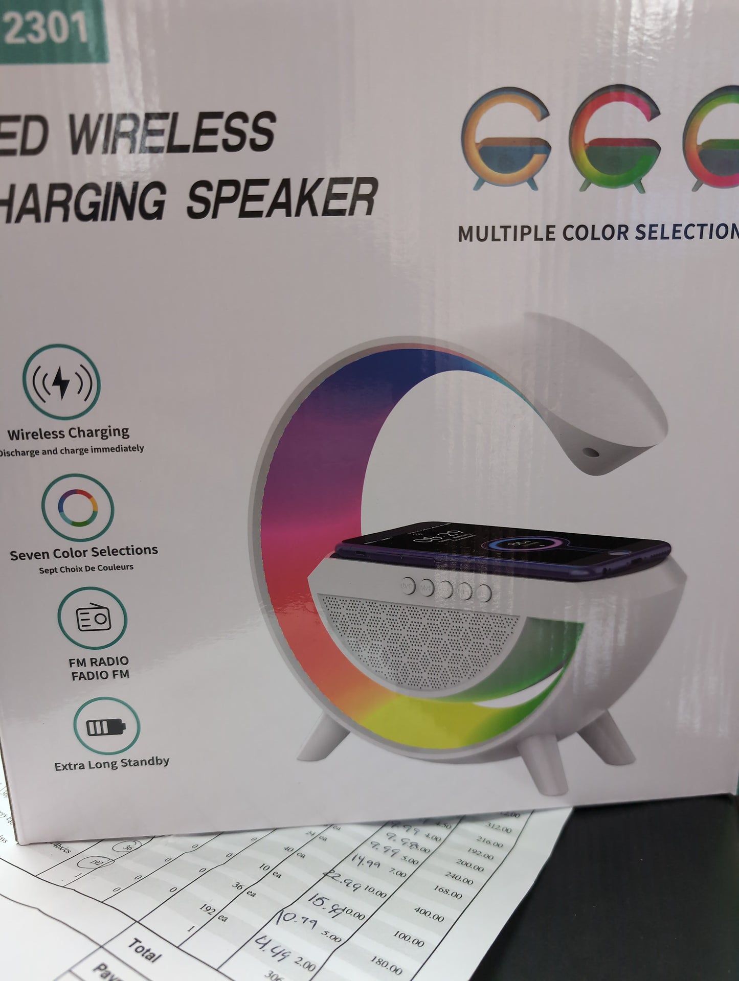 LED Wireless Charging Speaker