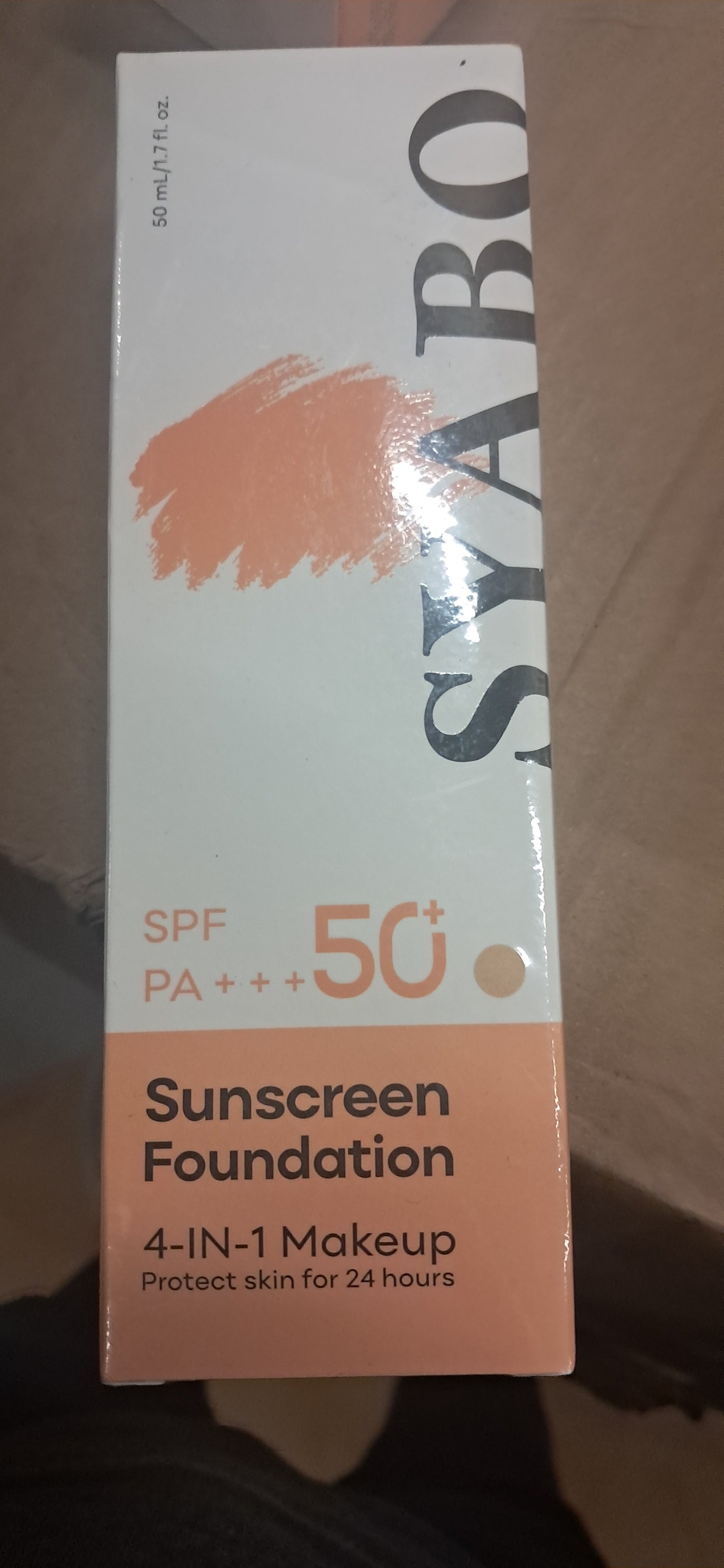 Syabo sunscreen foundation buff 4 in 1