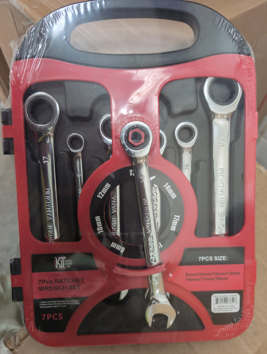 7 PC Ratchet Wrench Set Metric