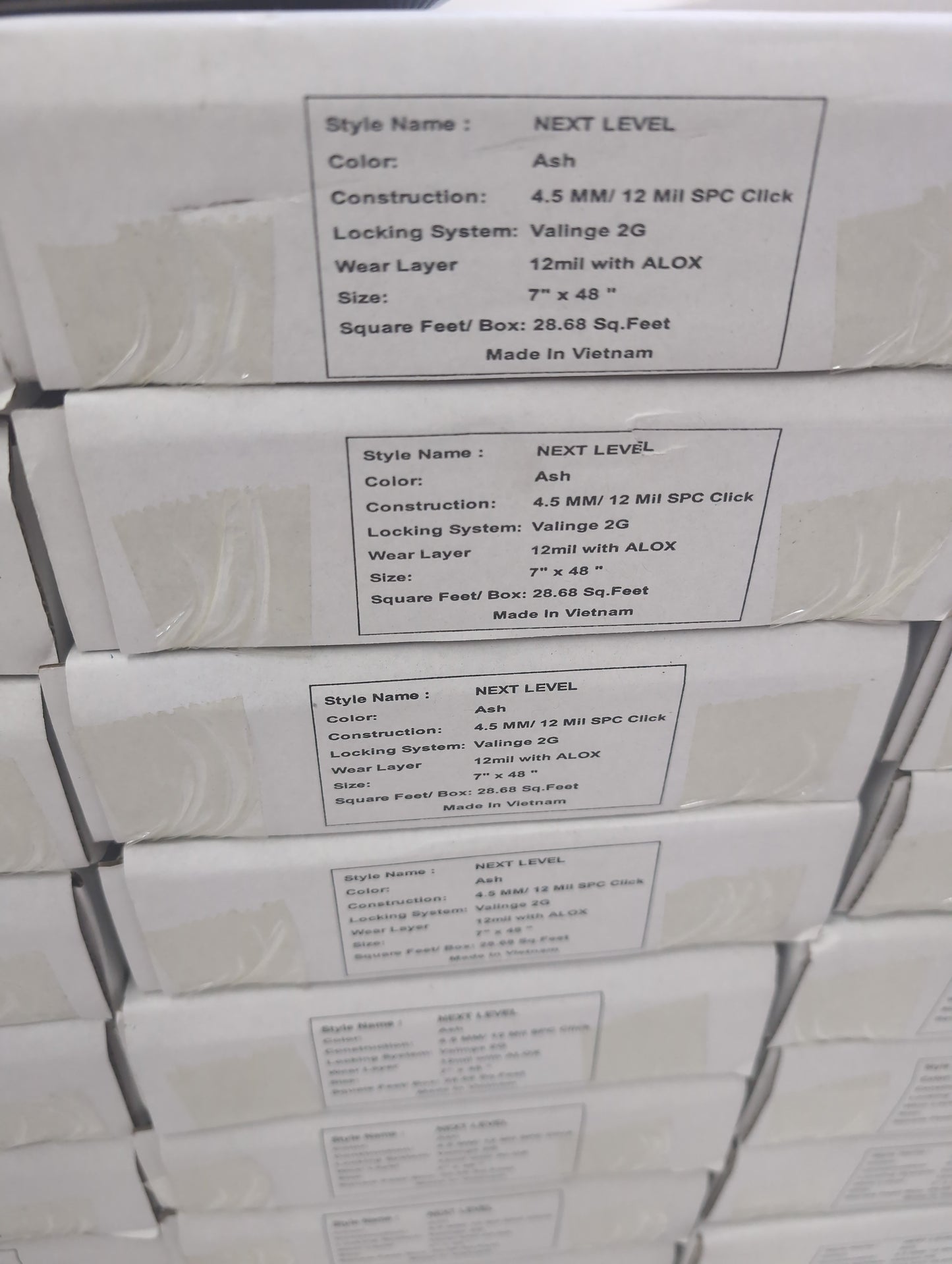 ASH LVP Click-Lock Flooring $1.78 /sq ft. 12mil