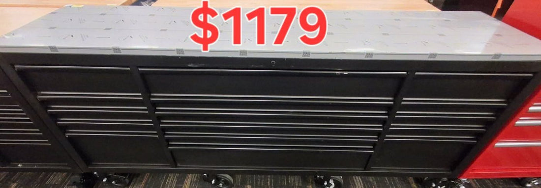 Husky 72 inch mobile workbench with wood top at Sheboygan Discount Warehouse