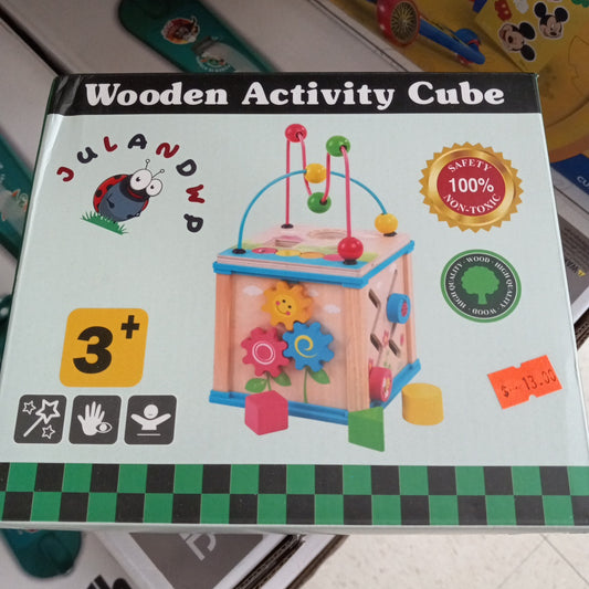 Wooden Activity Cube Toy