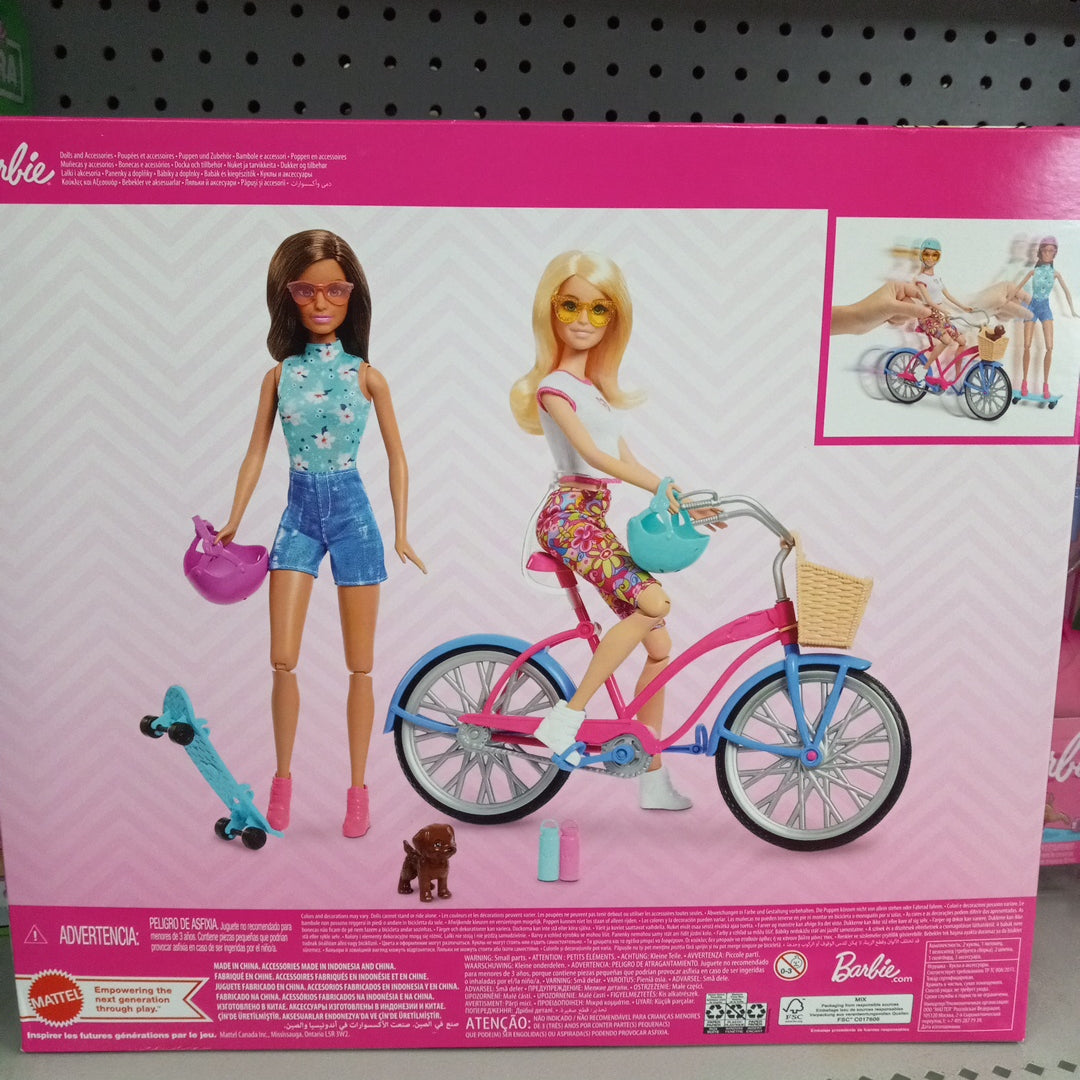 Barbie Outdoor Bike Playset Bundle  Summer Fun Set Toy