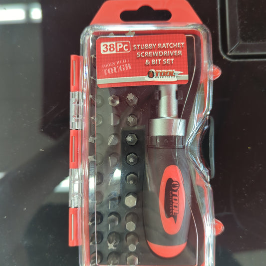 38 PC Stubby Ratchet Screwdriver Set